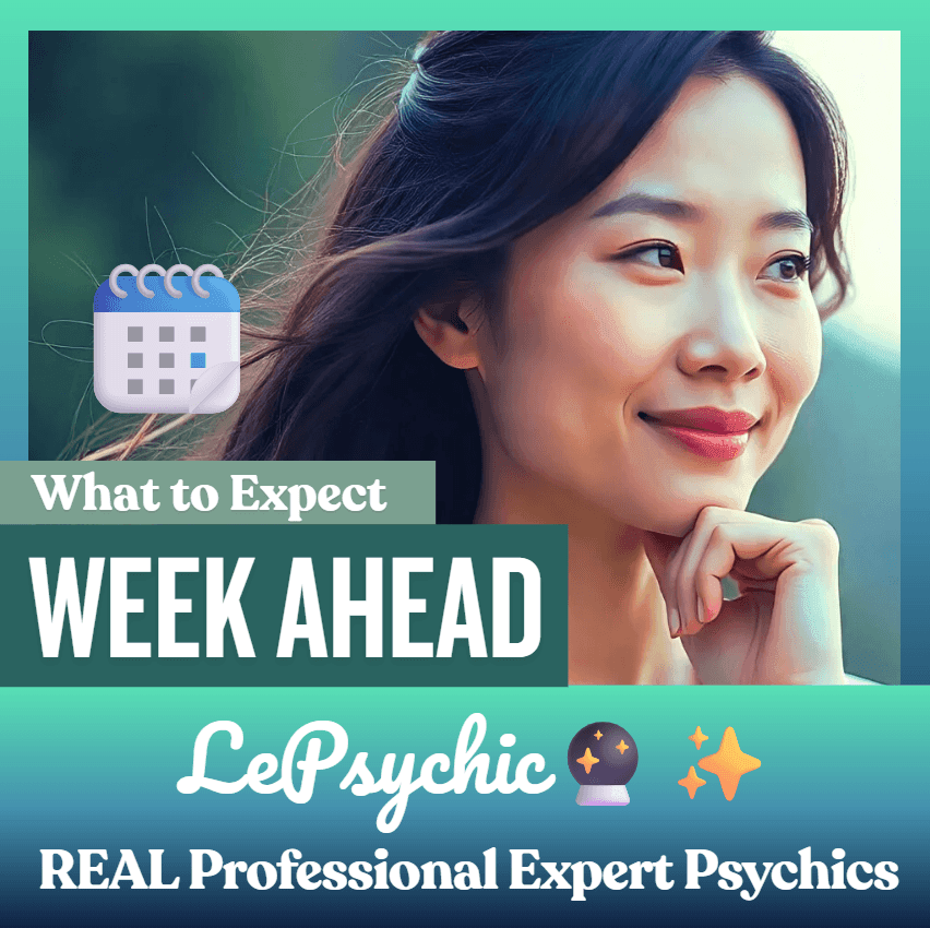 $Week ahead psychic reading with tarot cards and intuitive guidance for love, career, and energy clarity — fast 24-hour delivery