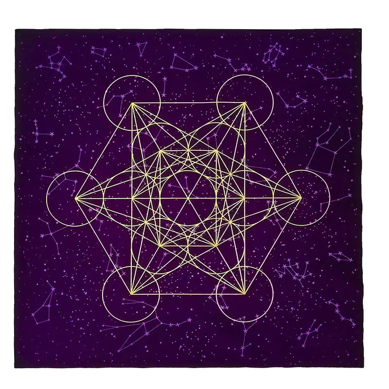Metatrone's Cub Crystal Grid Altar Cloth (In Stock)