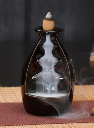 Obsidian Backflow Incense Burner