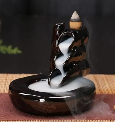 Obsidian Backflow Incense Burner