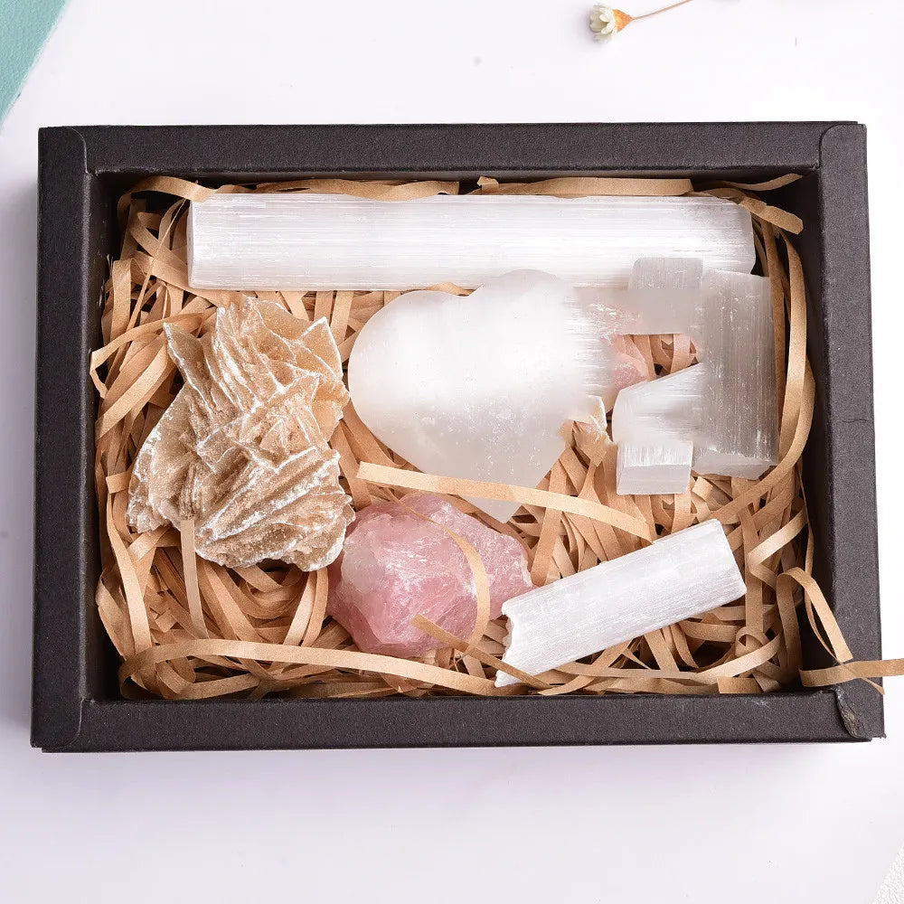 Crystal Heart Collection — Healing Stone Gift Set