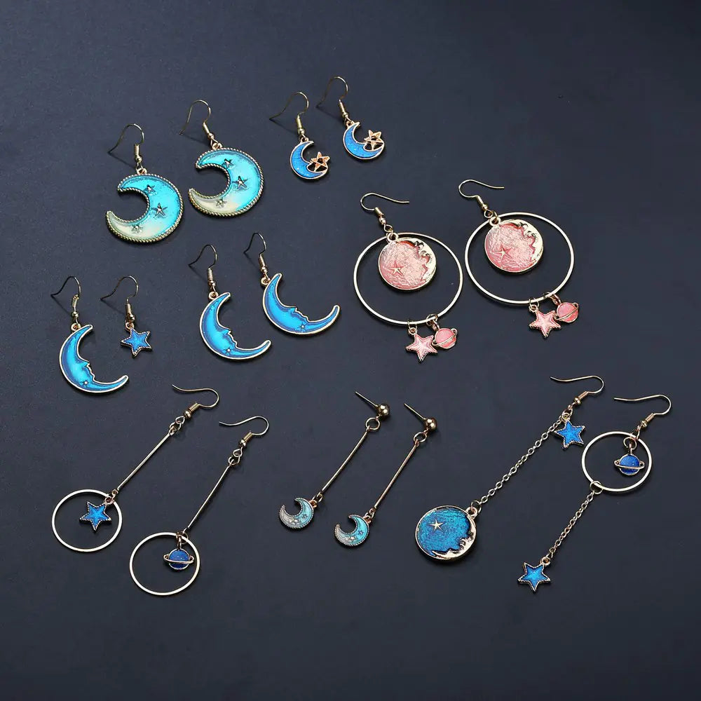 Starry Sky Planet Earrings
