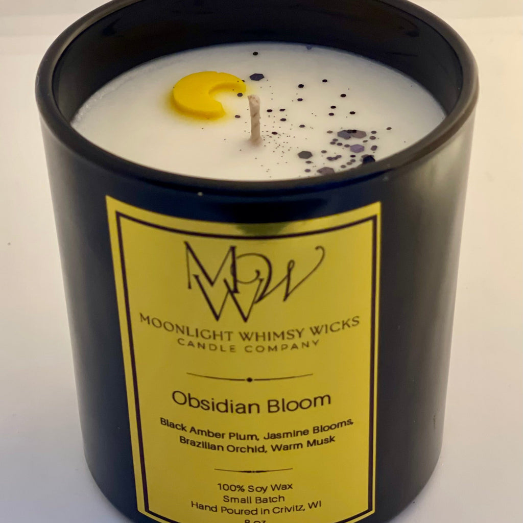 Cord-Cutting Ritual Candle — Obsidian Bloom