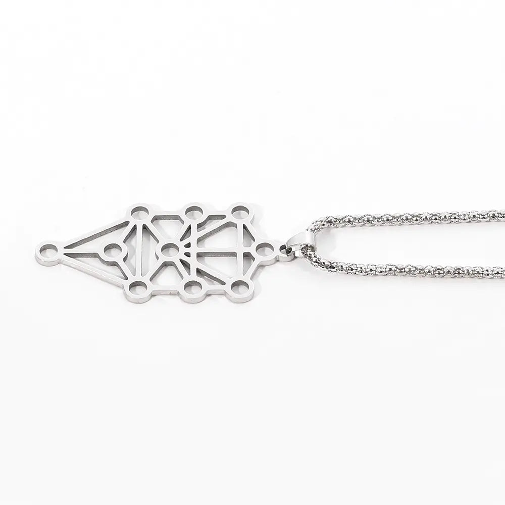 Chakra Pendulum Necklace | Stainless Steel Energy Pendant | Spiritual Dowsing Jewelry for Healing