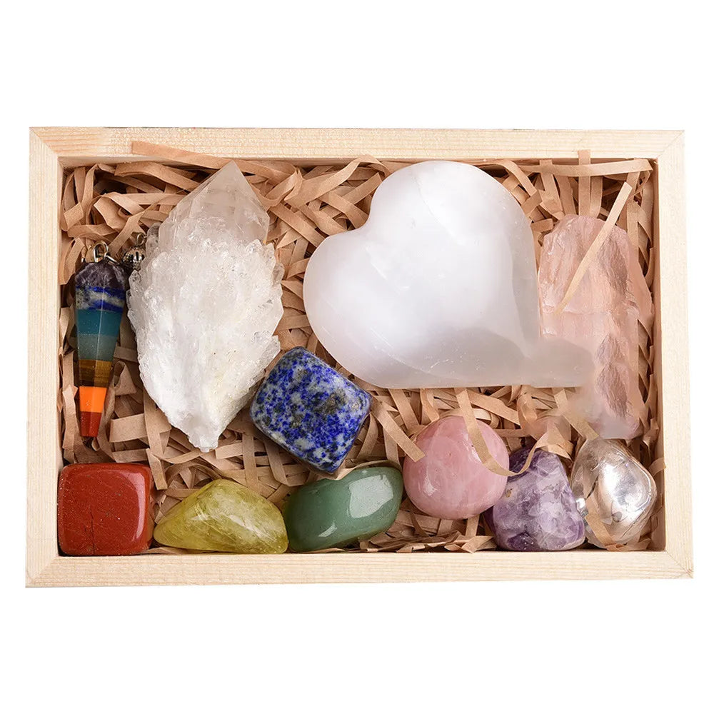 Crystal Heart Collection — Healing Stone Gift Set