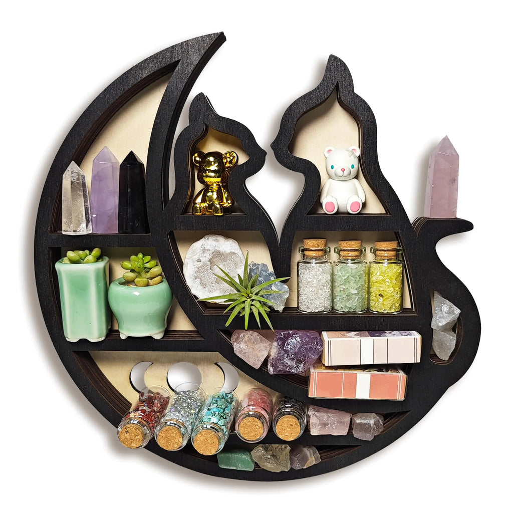Crescent Moon Crystal Shelf