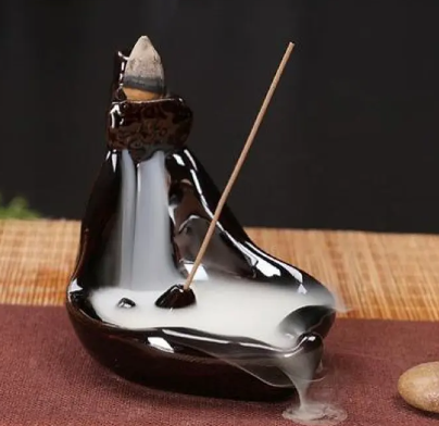 Obsidian Backflow Incense Burner