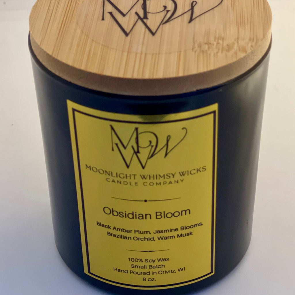 Cord-Cutting Ritual Candle — Obsidian Bloom