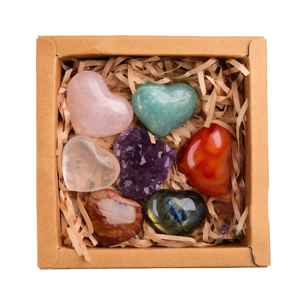 Crystal Heart Collection — Healing Stone Gift Set