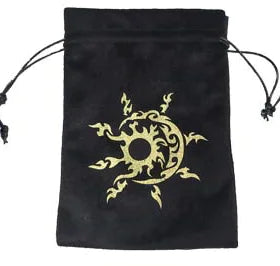 Velvet Tarot Card Bag — Valknut Norse Symbol Drawstring Pouch