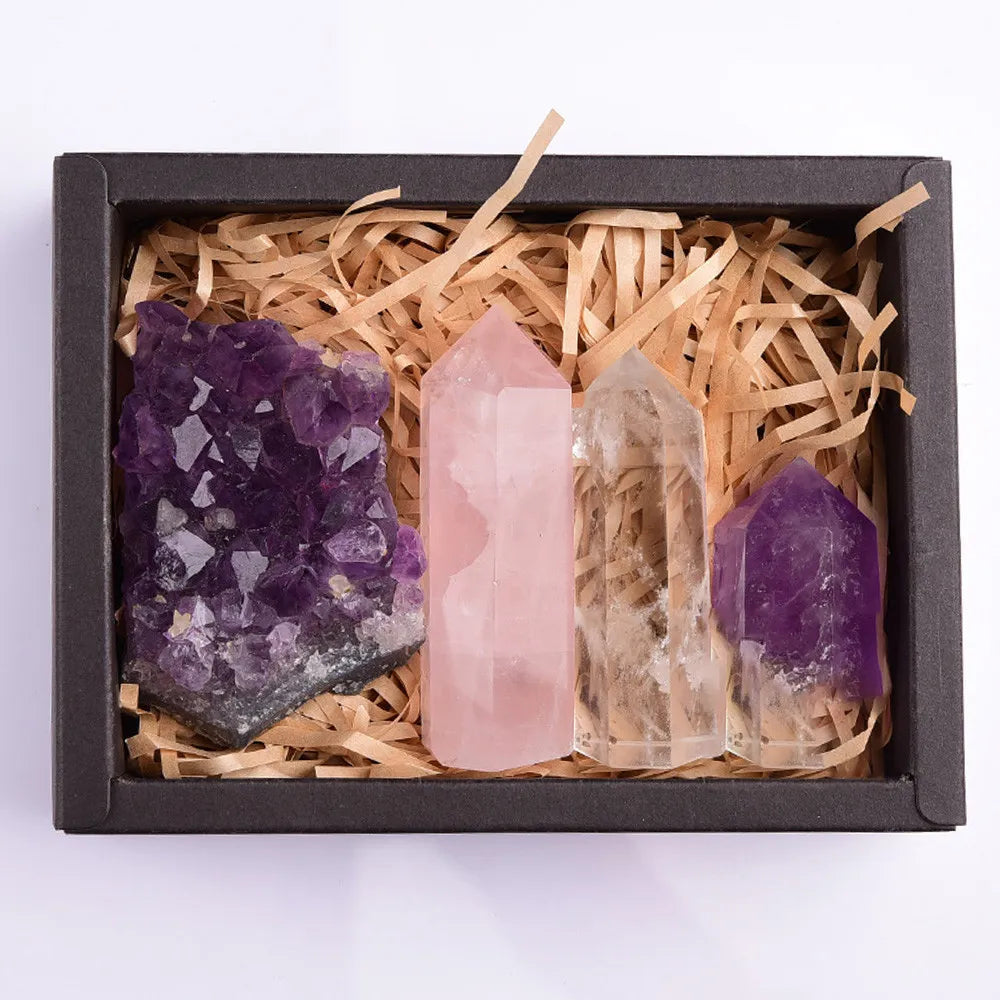 Crystal Heart Collection — Healing Stone Gift Set