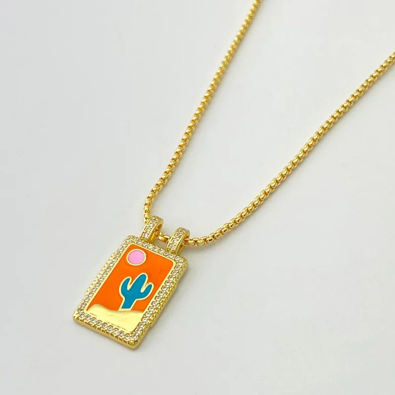 Gilded Tarot Card Pendant Necklace | Gold Major Arcana Charm | Spiritual Jewelry Gift | Mystical Fortune Teller Accessory
