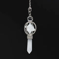 Rotating Merkaba Crystal Pendant | Sacred Geometry Energy Necklace | Natural Gemstone Healing Jewelry
