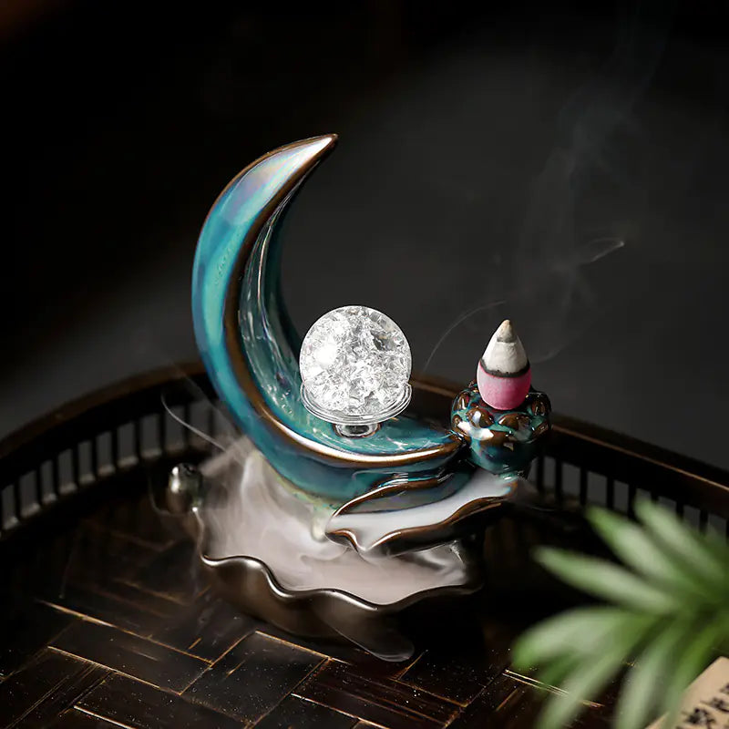 Incense Burner with Moon Design for Home Decor