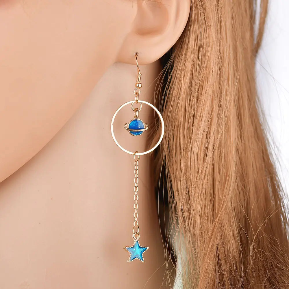 Starry Sky Planet Earrings