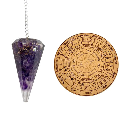 Amethyst Orgone Pendulum & Chakra Board