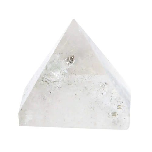 AUNMAS Clear Quartz Pyramid Crystal White Energy Healing Tower Feng Shui Meditation Crystal for Home Decoration Figurine Ornament for Prosperity Positive Energy and Good Luck