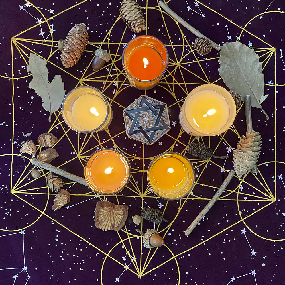 Metatrone's Cub Crystal Grid Altar Cloth (In Stock)