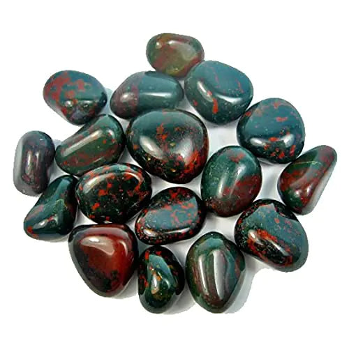 Bloodstone Tumbled Stone - Spiritual Stone - 20-25mm (5)