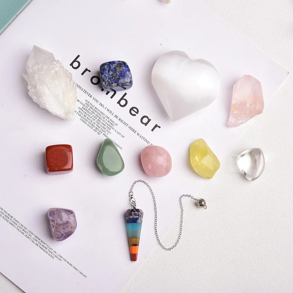 Rainbow Crystal Pendulum Set