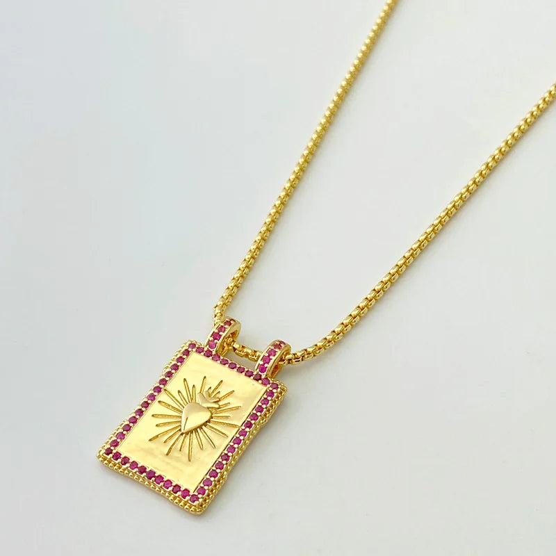 Gilded Tarot Card Pendant Necklace | Gold Major Arcana Charm | Spiritual Jewelry Gift | Mystical Fortune Teller Accessory