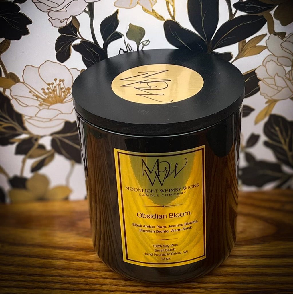 Cord-Cutting Ritual Candle — Obsidian Bloom