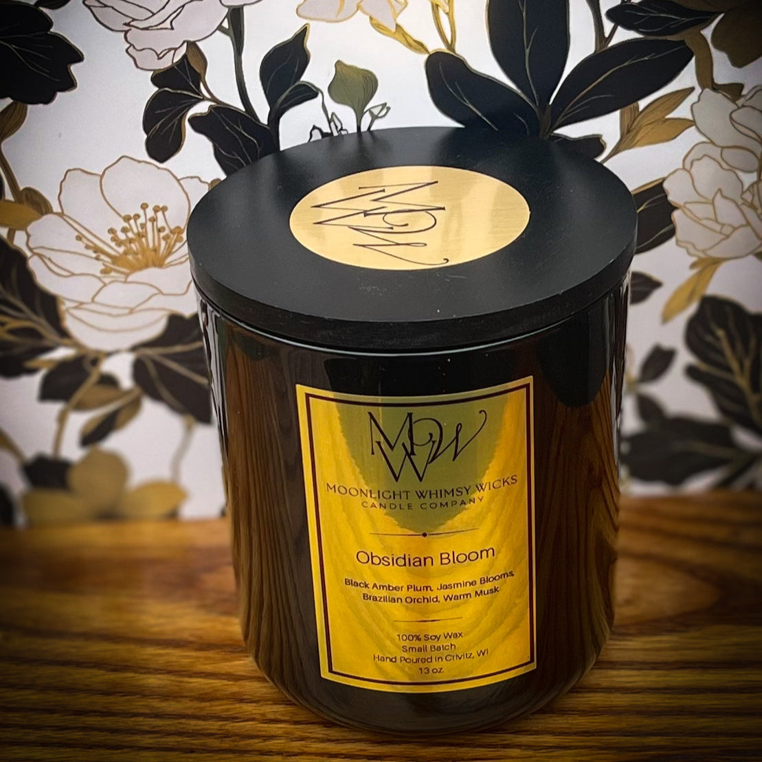 Cord-Cutting Ritual Candle — Obsidian Bloom