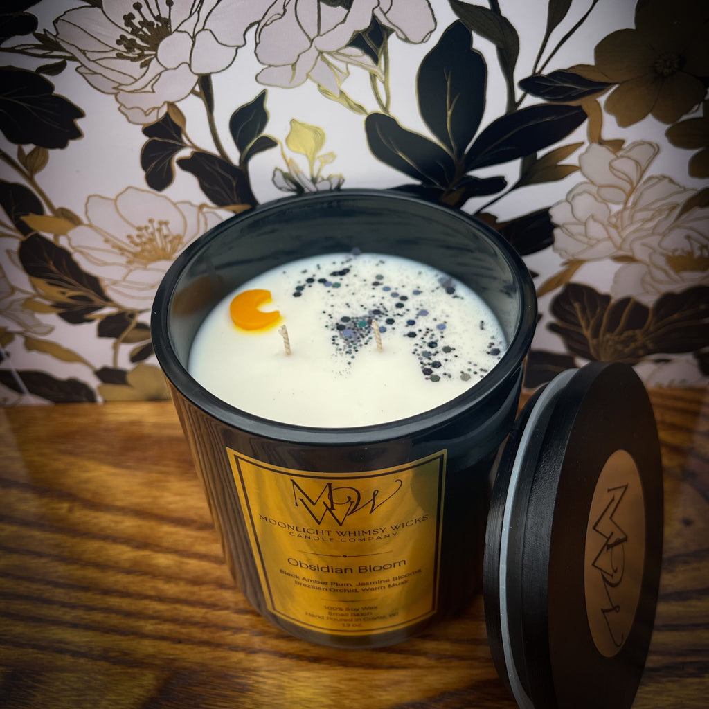 Cord-Cutting Ritual Candle — Obsidian Bloom