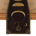 Mystical Moon Phase Table Runner — Celestial Altar Cloth Alternative (13x72 in)