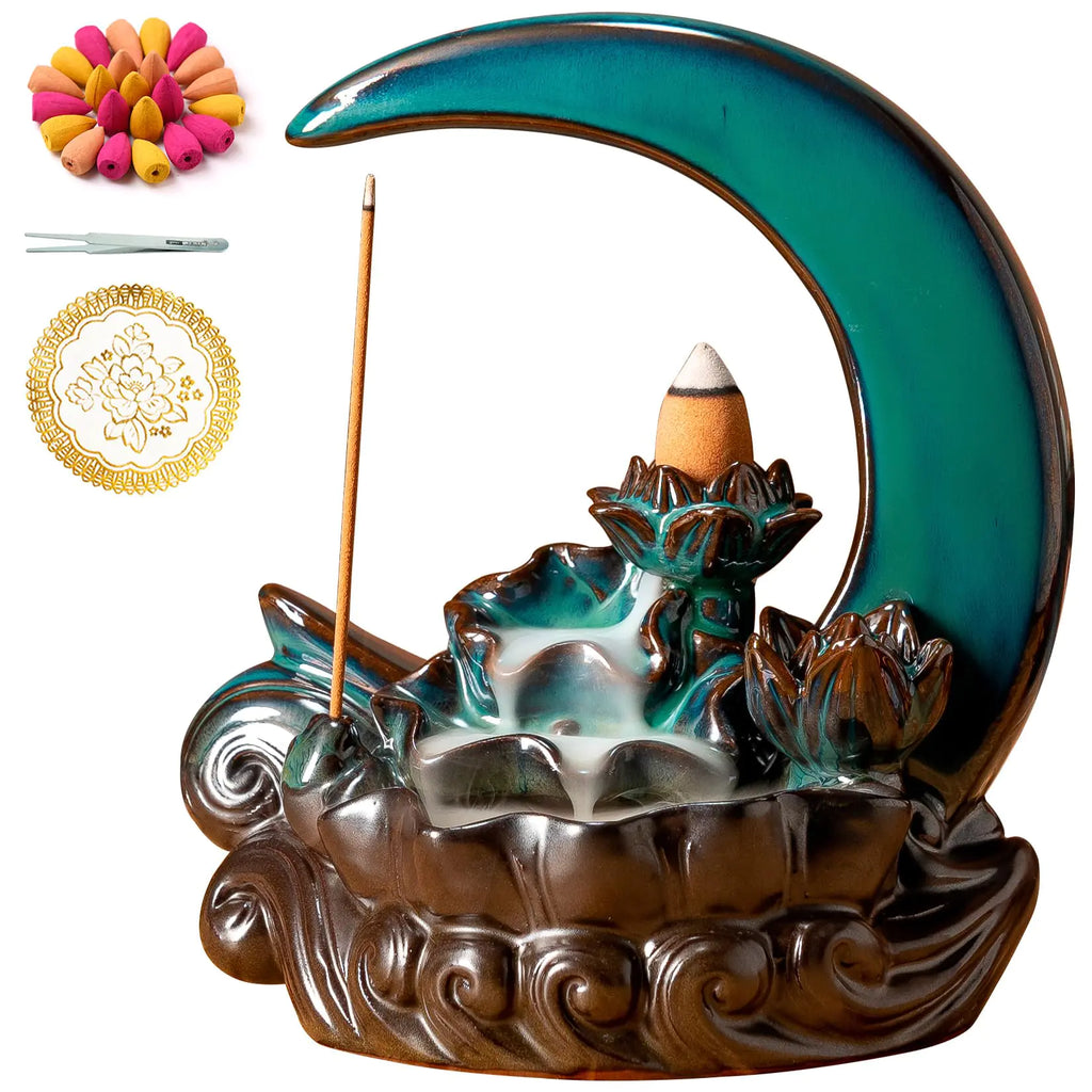 Moon Goddess Incense Burner Set