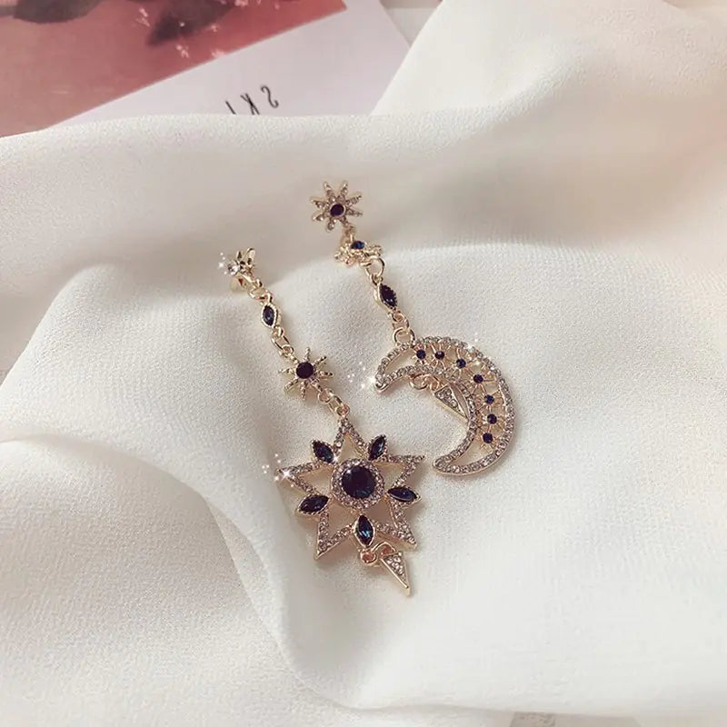 Mismatched Star & Moon Earrings