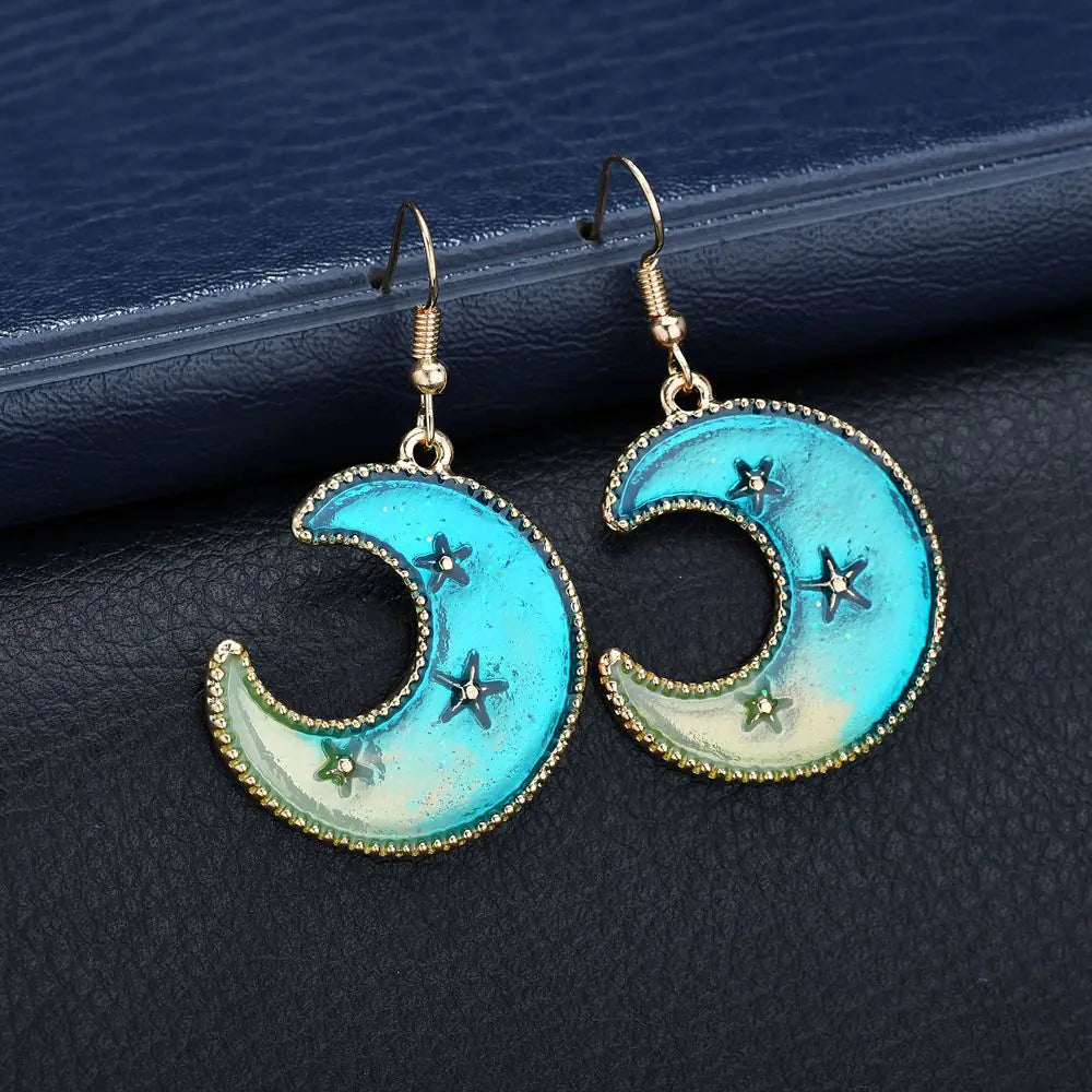 Starry Sky Planet Earrings
