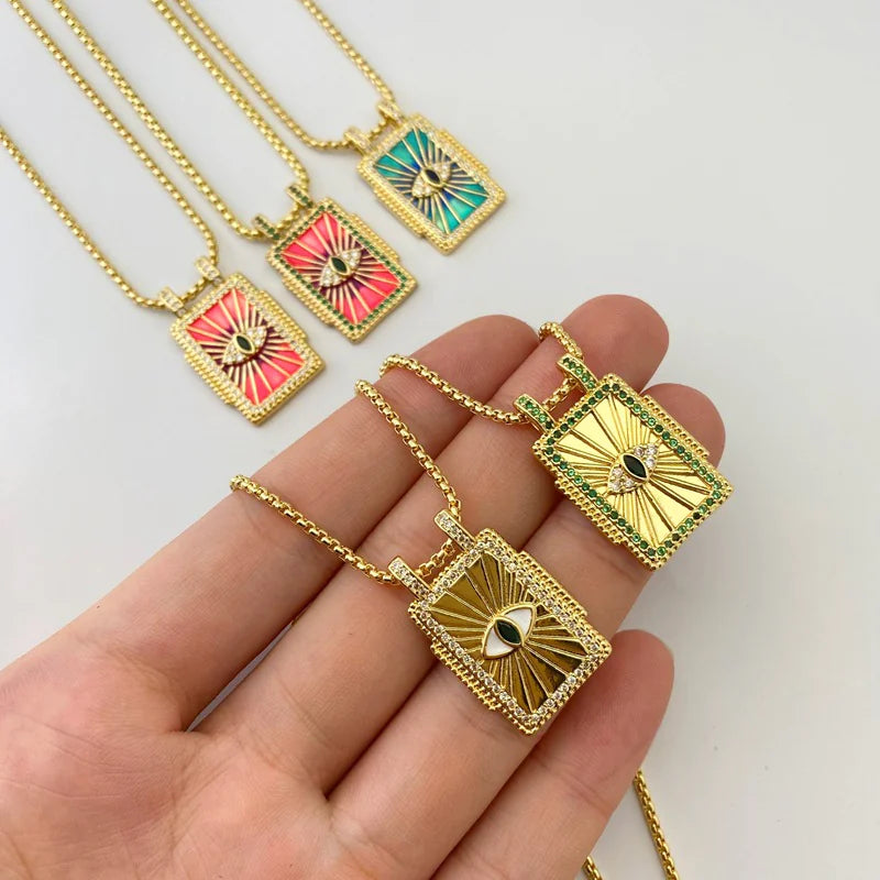 Gilded Tarot Card Pendant Necklace | Gold Major Arcana Charm | Spiritual Jewelry Gift | Mystical Fortune Teller Accessory