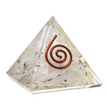 Selenite Orgone Pyramid - 30mm Small Orgonite Pyramids with Crystals and Healing Stones - Authentic Organite Gifts