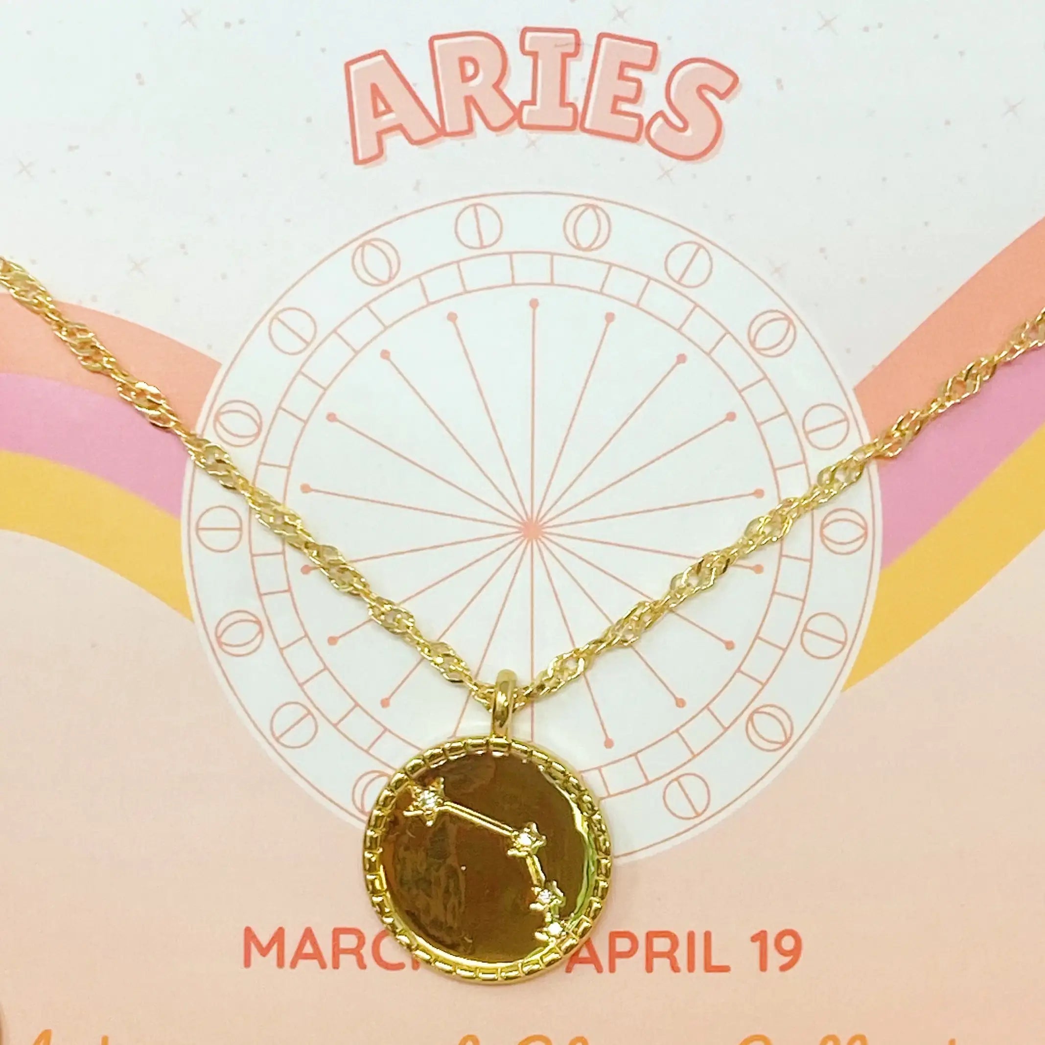 Zodiac Constellation Necklace | Gold-Plated Astrology Pendant | All 12 Signs Available | Celestial Jewelry