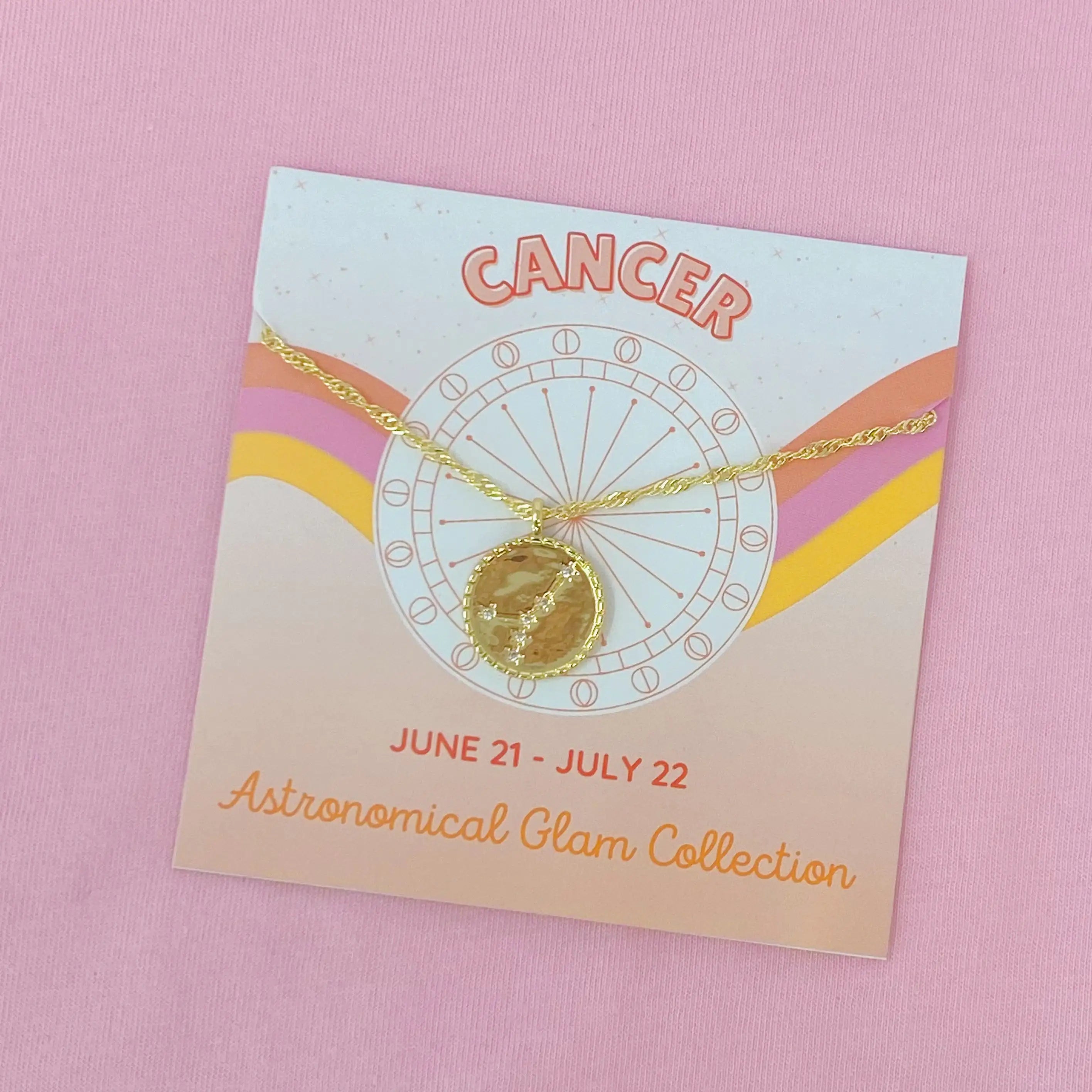 Zodiac Constellation Necklace | Gold-Plated Astrology Pendant | All 12 Signs Available | Celestial Jewelry