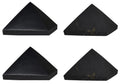 Shungite Pyramid Set 4pc | Authentic Karelian Stone | EMF Protection Crystals | Grounding Energy | Home Office Desk Decor | Meditation Reiki