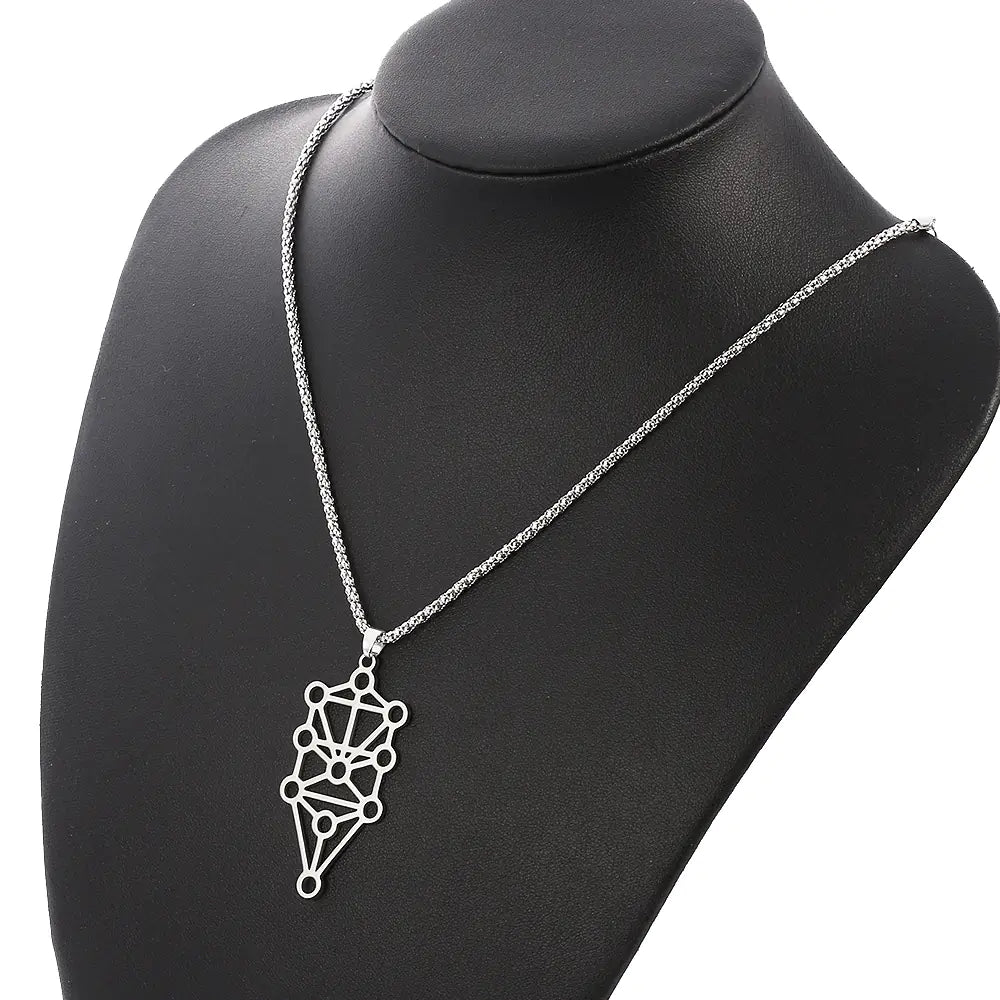 Chakra Pendulum Necklace | Stainless Steel Energy Pendant | Spiritual Dowsing Jewelry for Healing