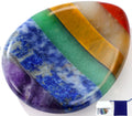 NUKAYAI Thumb Worry Stone for Anxiety 7Chakra Teardorp Crystals Healing Stones Meditation Accessories Calm Mental Health Gifts Real Natural Hand Carved Spiritual Decor Anxiety Depression Relief Items