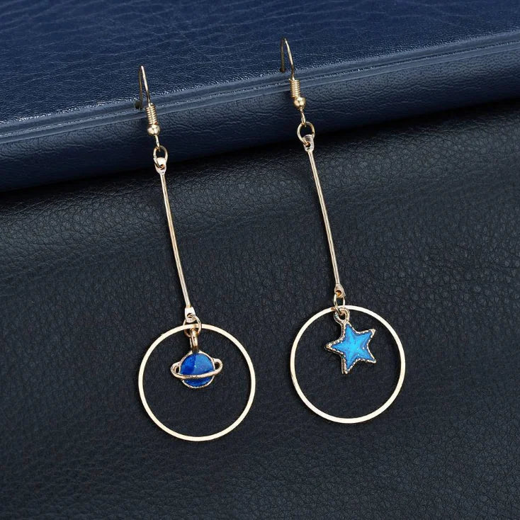 Starry Sky Planet Earrings