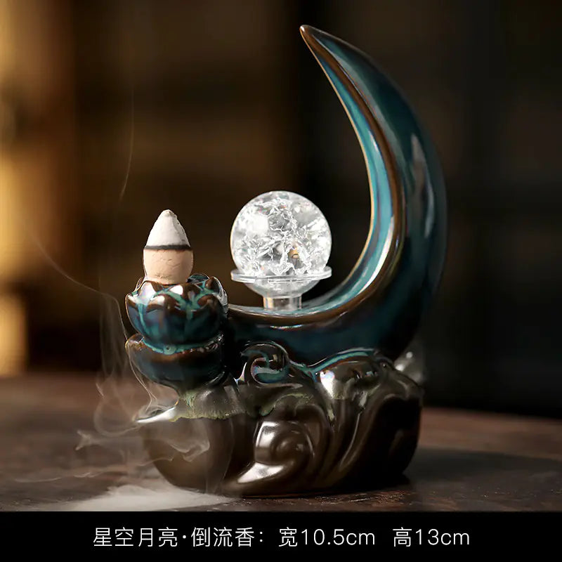 Incense Burner with Moon Design for Home Decor