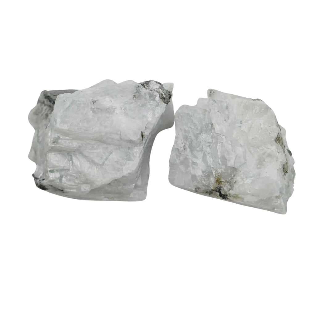 Rainbow Moonstone Healing Crystals — 2-Piece Natural Stone Set for Energy & Meditation