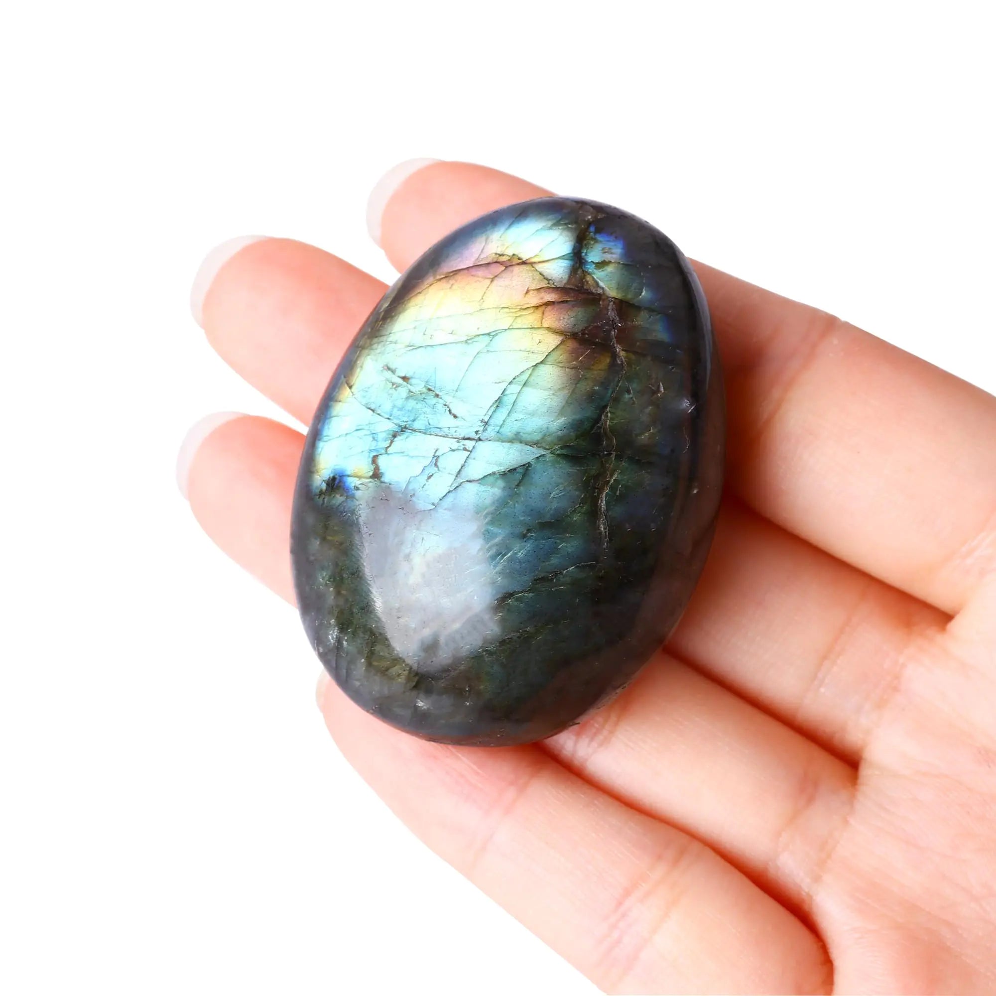 Labradorite Palm Stone — Healing Pocket Crystal
