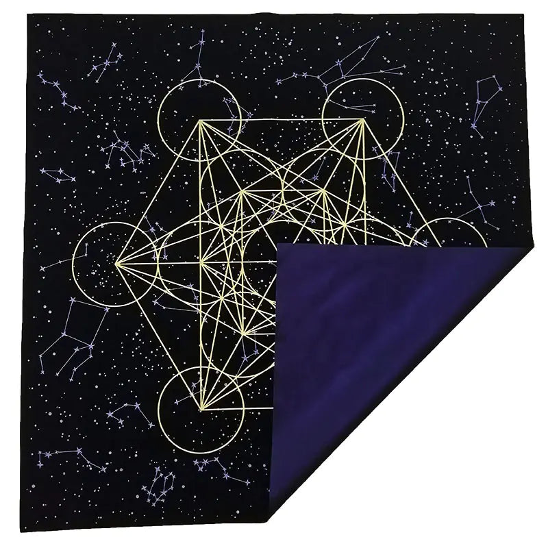 Metatrone's Cub Crystal Grid Altar Cloth (In Stock)