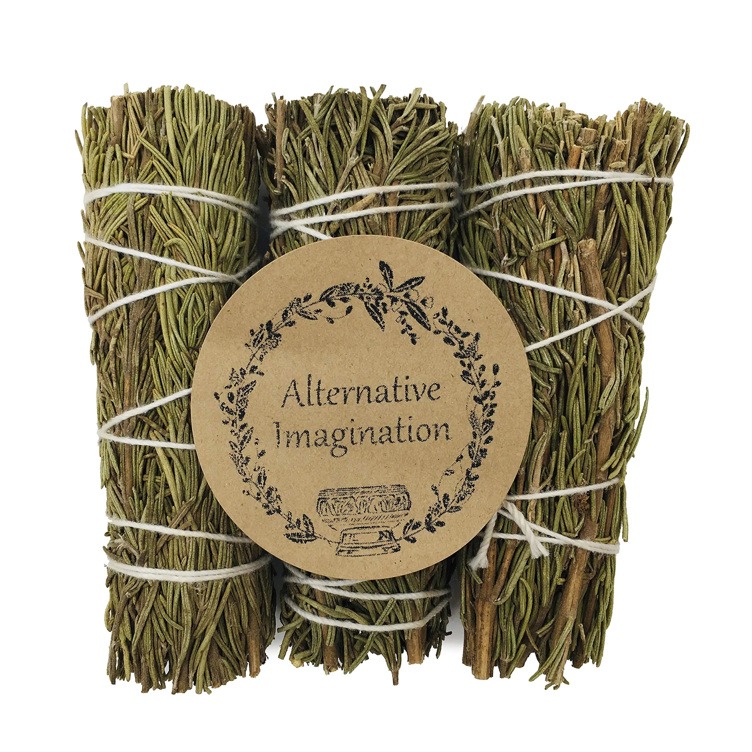 Dried Rosemary Cleansing Sticks — Spiritual Smudge Bundle (3 Pack)