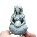 Moon Goddess Resin Statue — 8cm Divine Feminine Altar Figurine