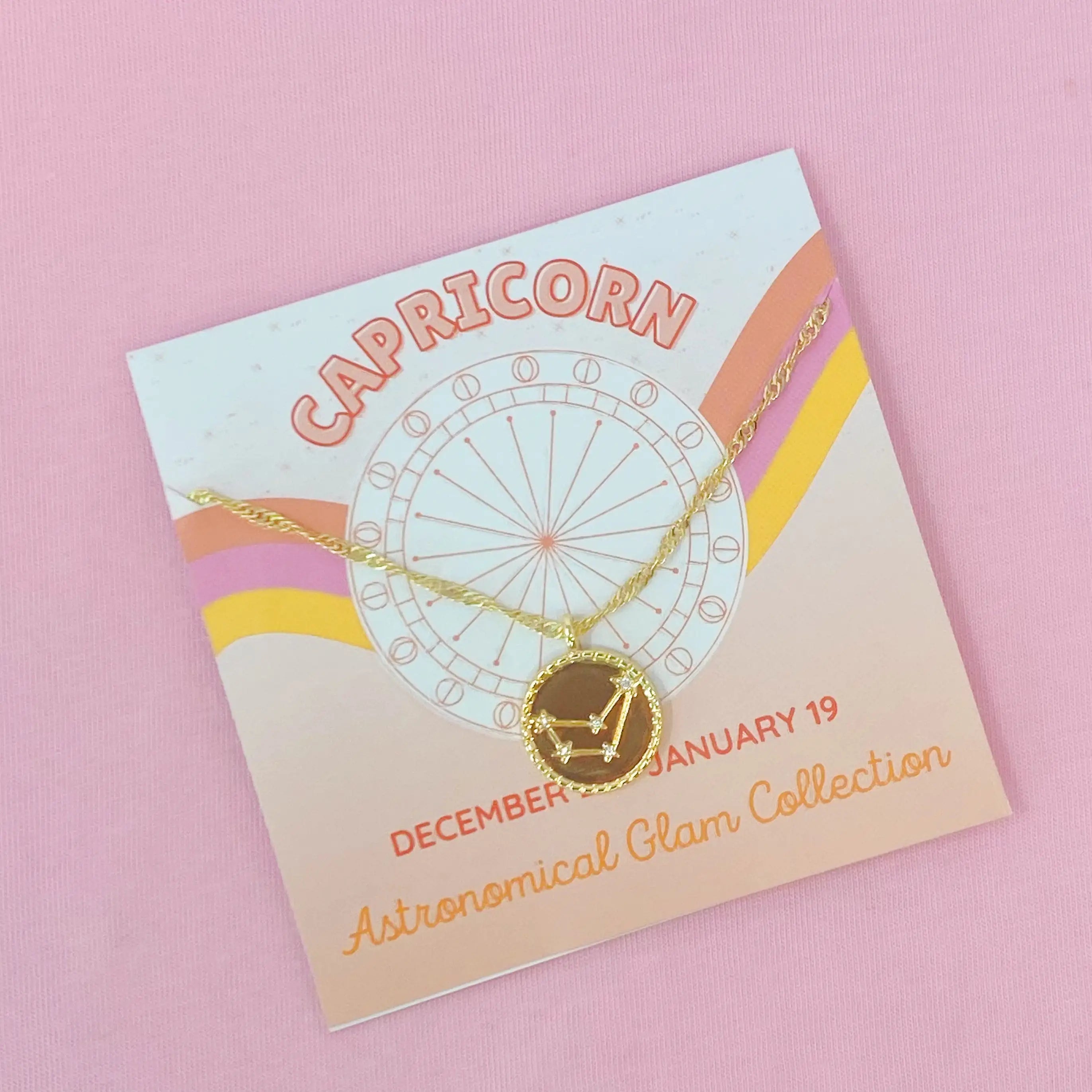 Zodiac Constellation Necklace | Gold-Plated Astrology Pendant | All 12 Signs Available | Celestial Jewelry