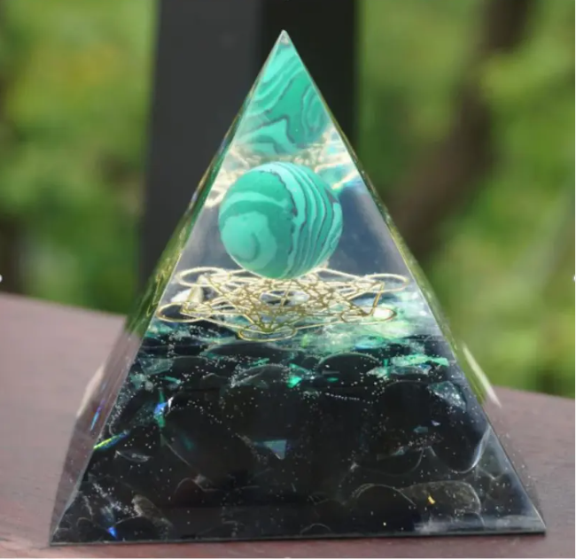 Orgone Crystal Energy Pyramid — Sacred Geometry Tower