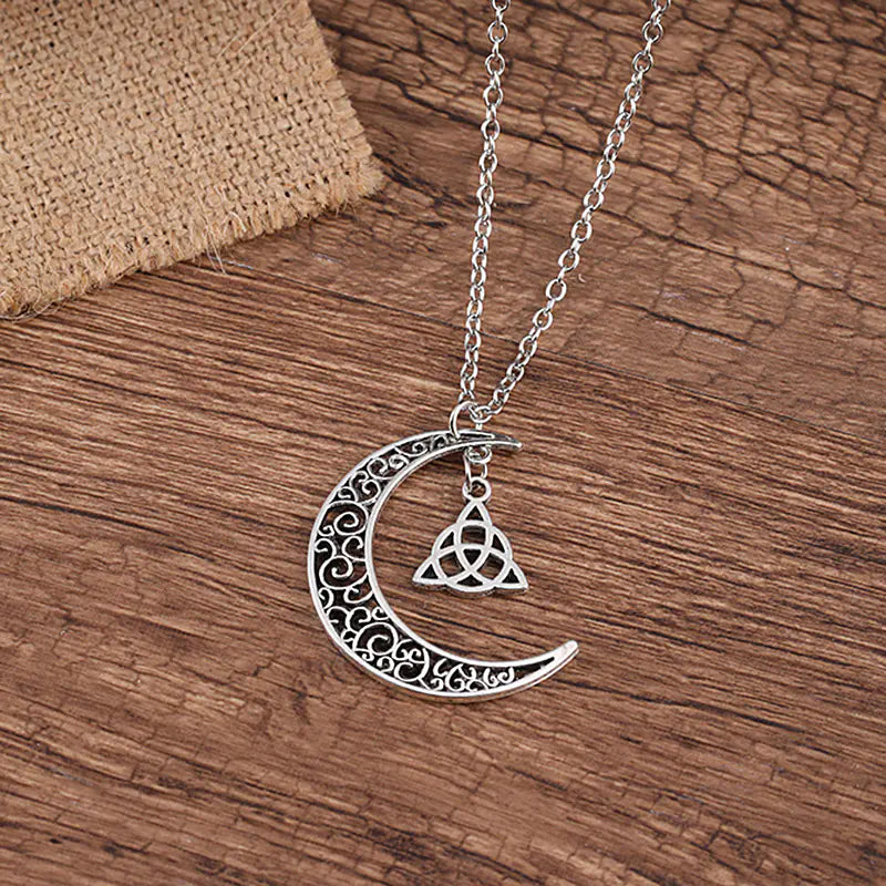Celtic Moon Protection Pendant