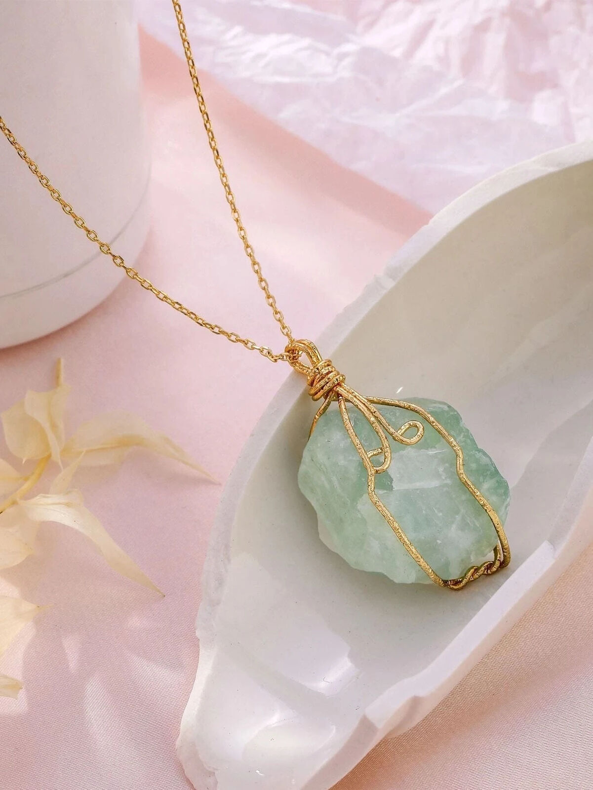Raw Crystal Chakra Pendant Necklace